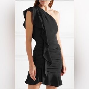Veronica Beard Kingston Asymmetrical Ruffle Dress Sz 6
